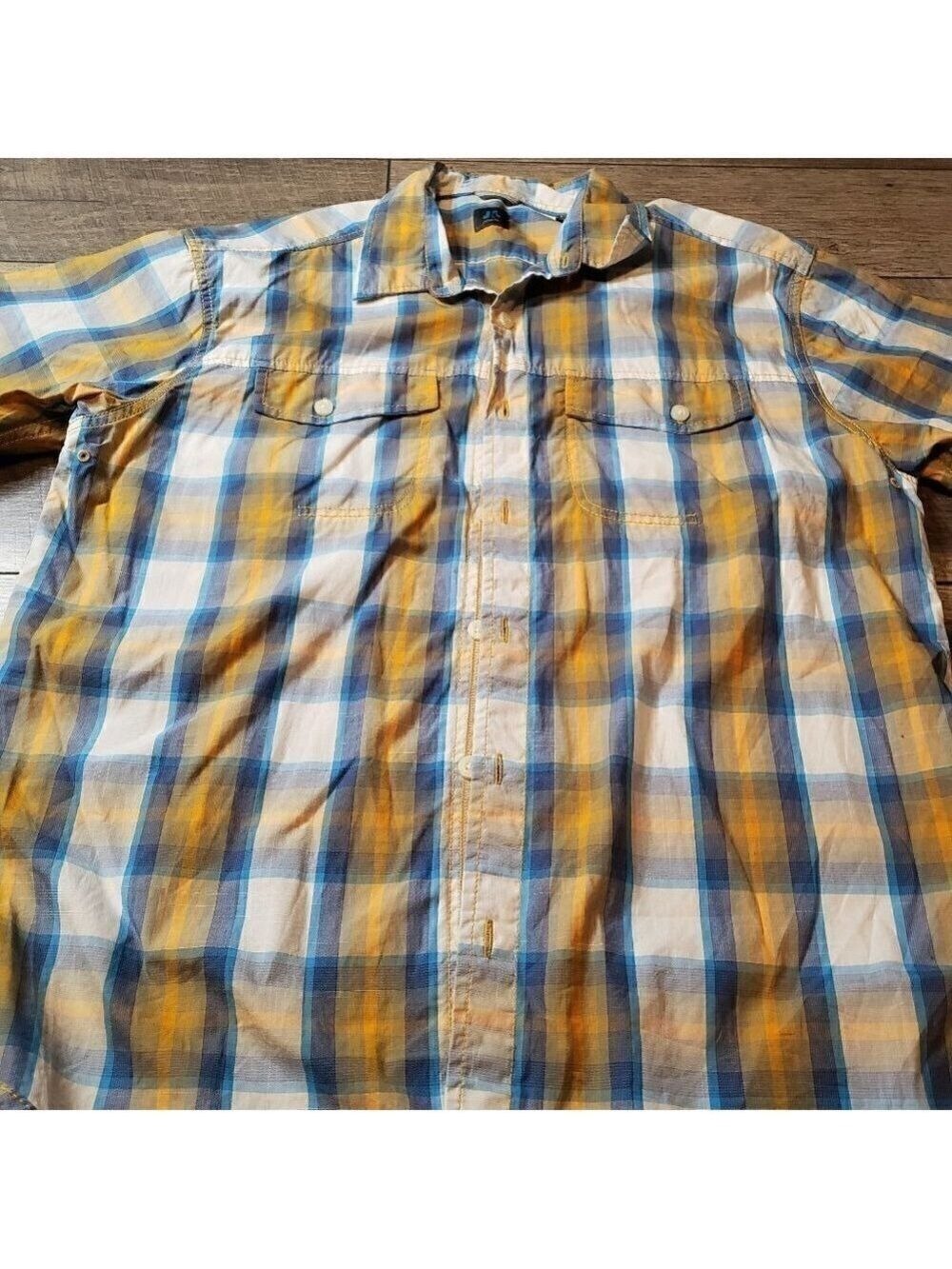 Just Keep Livin Men's Button Up Plaid Shirt
